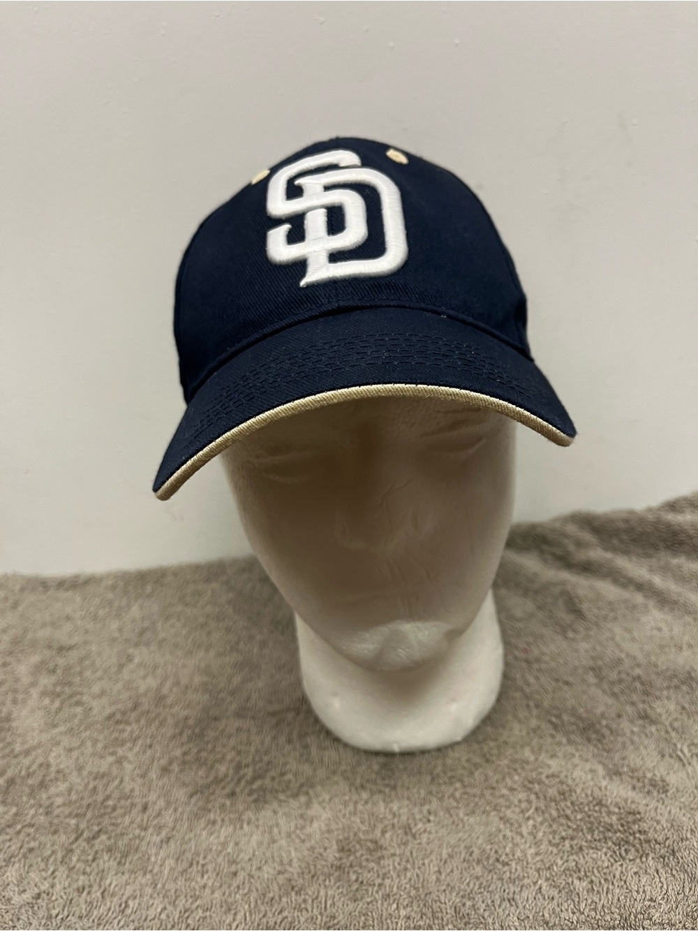 MLB San Diego Padres NWT Hat StrapBack Adjustable Retro Logo Navy/Gold OSFA NEW